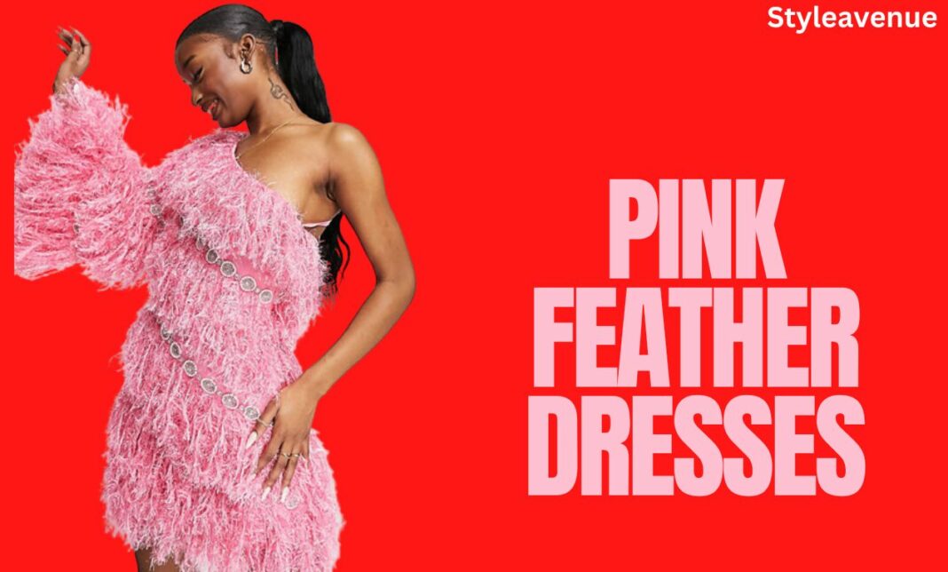 Pink-Feather-Dresses